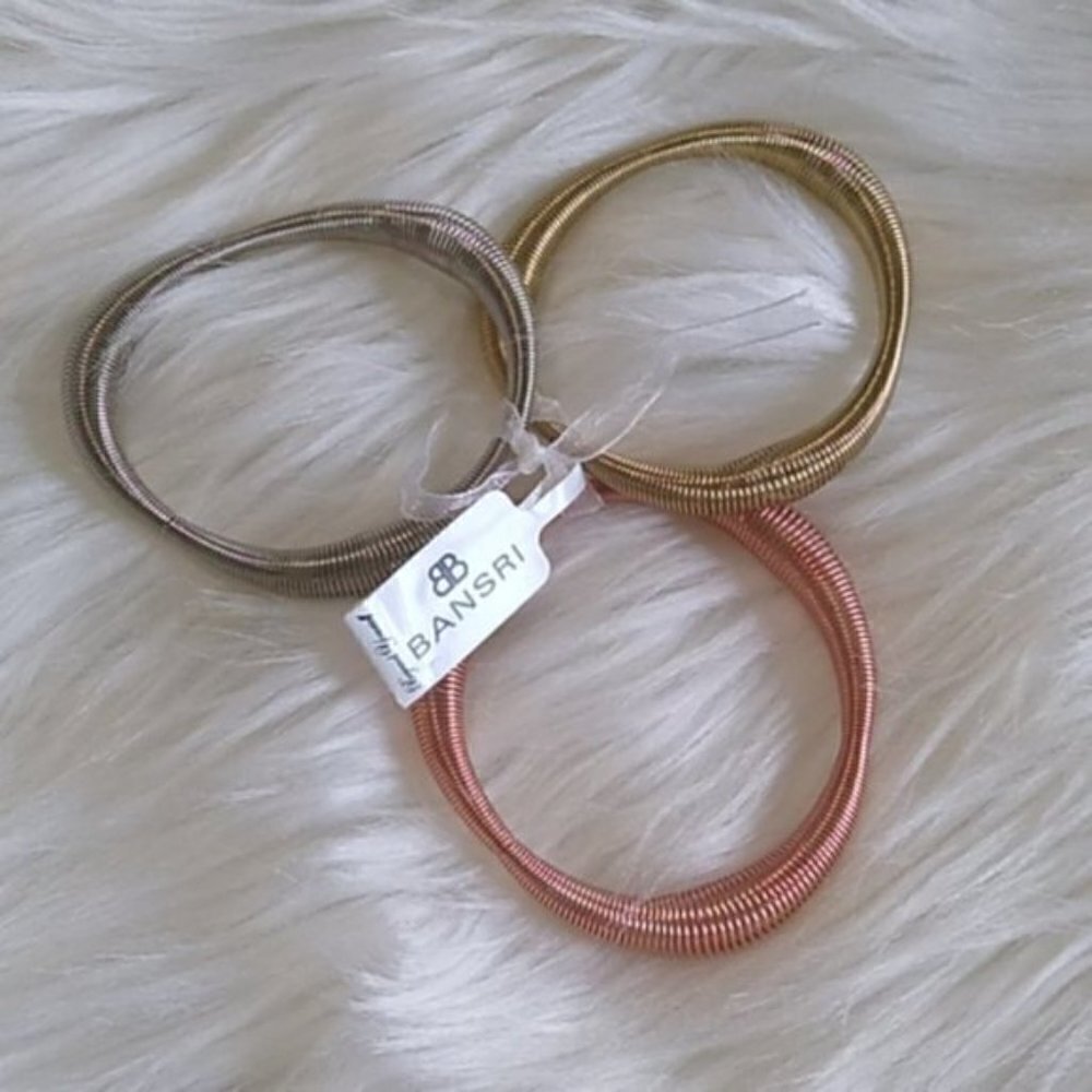 NEW Bansri Corelia Metal Stretch 3 Piece Bracelet Set - Picture 5 of 7